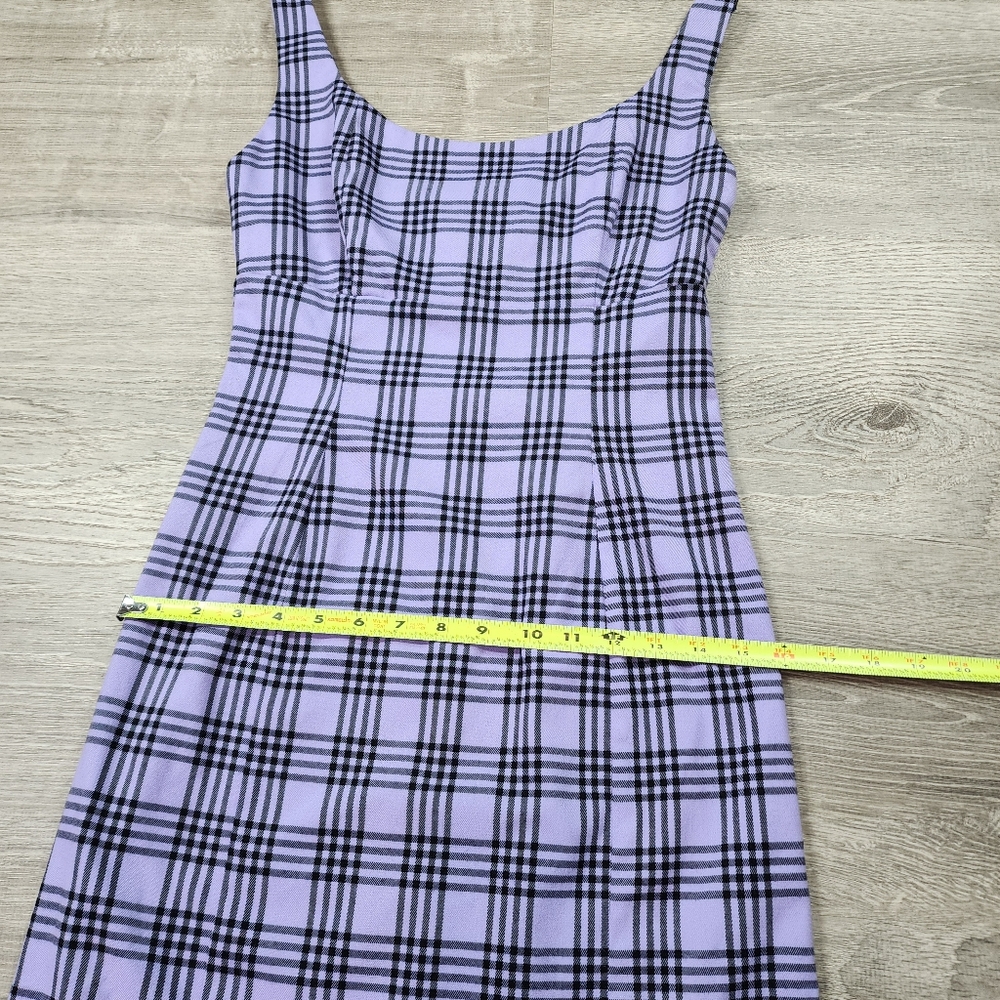 EMPYRE Purple Black Plaid Dress Small - Picture 5 of 16